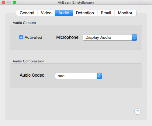 Audio preferences