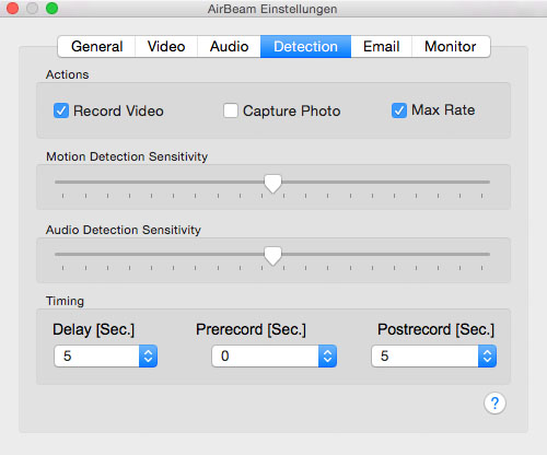 Detection preferences